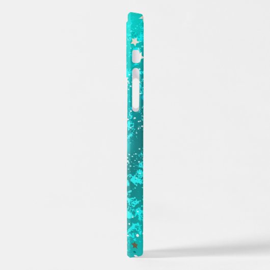 Folie Mint Turquoise Achtergrond iPhone Hoesje (Linkerkant)
