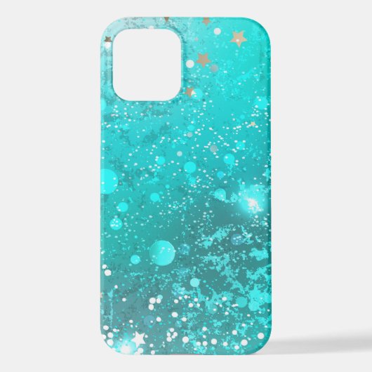 Folie Mint Turquoise Achtergrond iPhone Hoesje (Achterkant)