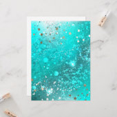 Folie Mint Turquoise Achtergrond Kaart (Voorkant / Achterkant in situ)
