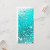 Folie Mint Turquoise Achtergrond Kaart (Voorkant / Achterkant in situ)