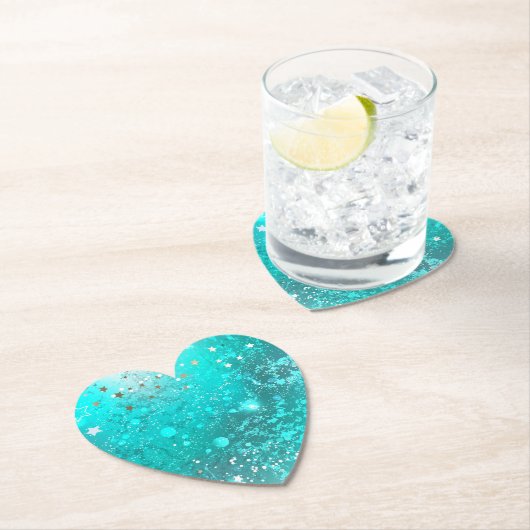 Folie Mint Turquoise Achtergrond Kartonnen Onderzetters (Insitu)