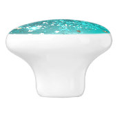 Folie Mint Turquoise Achtergrond Keramische Knop (Zijkant)