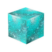 Folie Mint Turquoise Achtergrond Kubus (Voorkant hoekig)