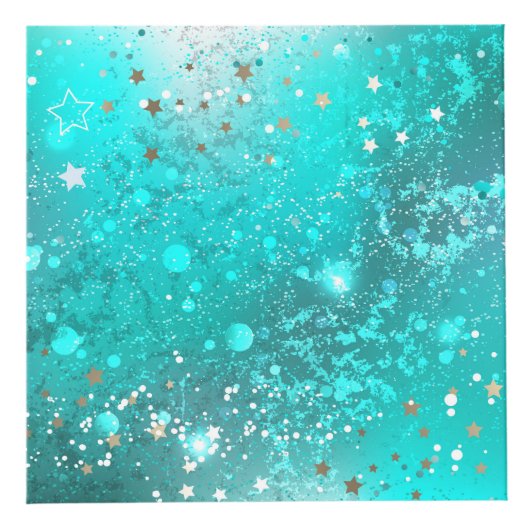 Folie Mint Turquoise Achtergrond Kubus (Voorkant)