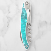 Folie Mint Turquoise Achtergrond Kurkentrekker (Achterkant)