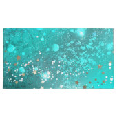 Folie Mint Turquoise Achtergrond Kussensloop (Voorkant-Rechts)