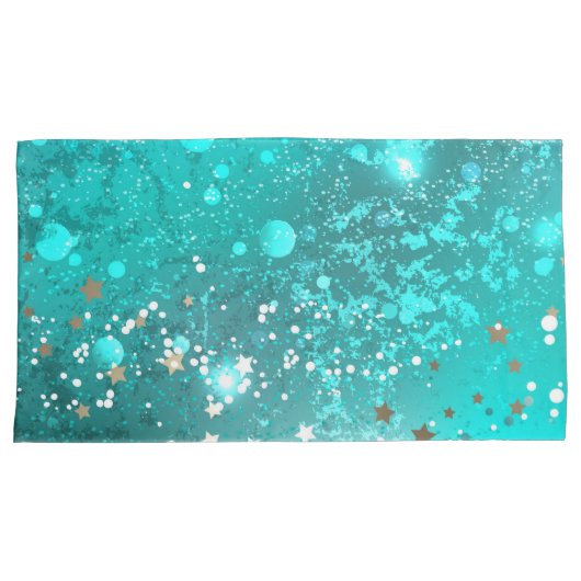 Folie Mint Turquoise Achtergrond Kussensloop (Voorkant-Rechts)