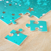 Folie Mint Turquoise Achtergrond Legpuzzel (Zijkant)
