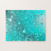 Folie Mint Turquoise Achtergrond Legpuzzel (Horizontaal)