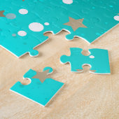Folie Mint Turquoise Achtergrond Legpuzzel (Zijkant)
