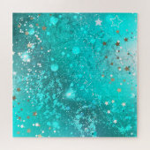 Folie Mint Turquoise Achtergrond Legpuzzel (Horizontaal)