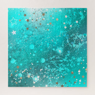 Folie Mint Turquoise Achtergrond Legpuzzel
