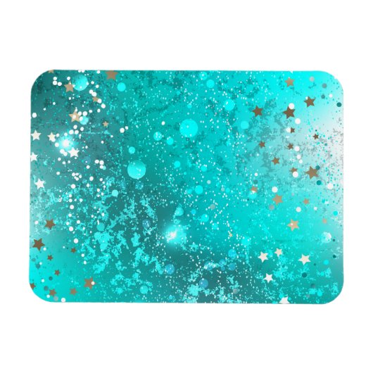Folie Mint Turquoise Achtergrond Magneet (Horizontaal)
