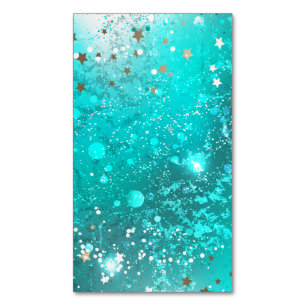 Folie Mint Turquoise Achtergrond Magnetisch Visitekaartje