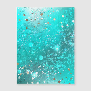 Folie Mint Turquoise Achtergrond Magnetische Uitnodiging