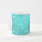 Folie Mint Turquoise Achtergrond Matglas Koffiemok (Voorkant links)