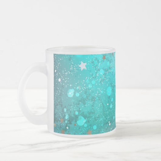 Folie Mint Turquoise Achtergrond Matglas Koffiemok (Links)