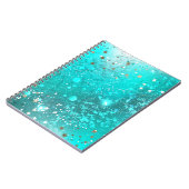 Folie Mint Turquoise Achtergrond Notitieboek (Linkerzijde)