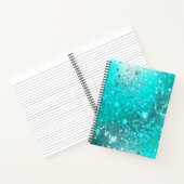 Folie Mint Turquoise Achtergrond Notitieboek (Binnen)