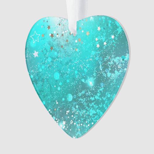 Folie Mint Turquoise Achtergrond Ornament (voorkant)