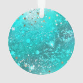 Folie Mint Turquoise Achtergrond Ornament (achterkant)