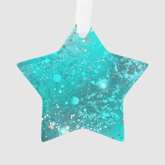 Folie Mint Turquoise Achtergrond Ornament (achterkant)