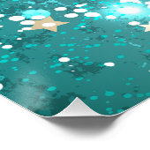 Folie Mint Turquoise Achtergrond Perfect Poster (Hoek)