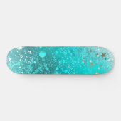 Folie Mint Turquoise Achtergrond Persoonlijk Skateboard (Horizontaal)