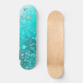Folie Mint Turquoise Achtergrond Persoonlijk Skateboard (Voorkant)