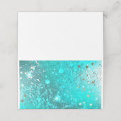 Folie Mint Turquoise Achtergrond Plaatskaartje (Buitenkant ongevouwen)