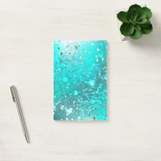 Folie Mint Turquoise Achtergrond Post-it® Notes (Kantoor)