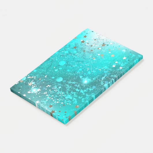 Folie Mint Turquoise Achtergrond Post-it® Notes (Schuin)