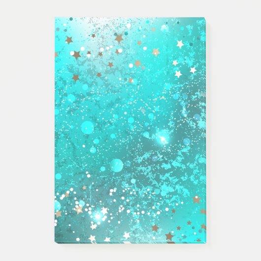 Folie Mint Turquoise Achtergrond Post-it® Notes (Voorkant)