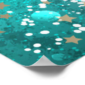 Folie Mint Turquoise Achtergrond Poster (Hoek)