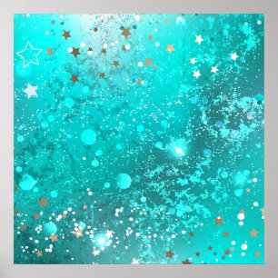 Folie Mint Turquoise Achtergrond Poster