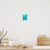 Folie Mint Turquoise Achtergrond Poster (Keuken)