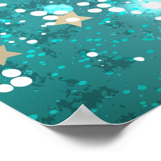 Folie Mint Turquoise Achtergrond Poster (Hoek)