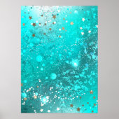 Folie Mint Turquoise Achtergrond Poster (Voorkant)