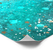 Folie Mint Turquoise Achtergrond Poster (Hoek)