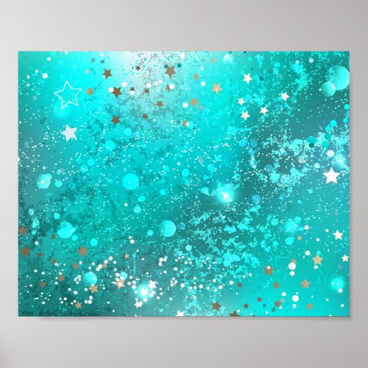 Folie Mint Turquoise Achtergrond Poster (Voorkant)