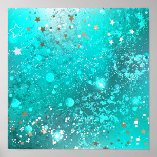 Folie Mint Turquoise Achtergrond Poster