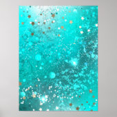 Folie Mint Turquoise Achtergrond Poster (Voorkant)