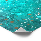 Folie Mint Turquoise Achtergrond Poster (Hoek)