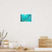 Folie Mint Turquoise Achtergrond Poster (Keuken)