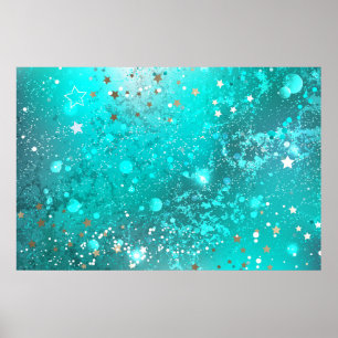 Folie Mint Turquoise Achtergrond Poster