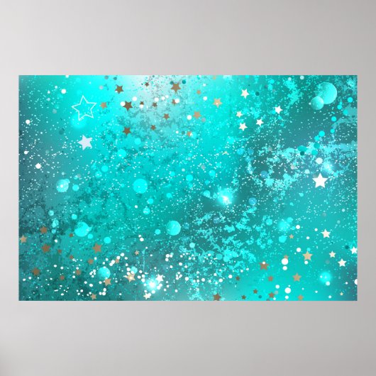 Folie Mint Turquoise Achtergrond Poster (Voorkant)