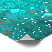 Folie Mint Turquoise Achtergrond Poster (Hoek)
