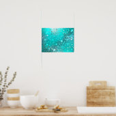 Folie Mint Turquoise Achtergrond Poster (Keuken)