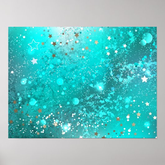 Folie Mint Turquoise Achtergrond Poster (Voorkant)
