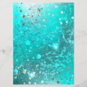 Folie Mint Turquoise Achtergrond Programmakaart (Voorkant)